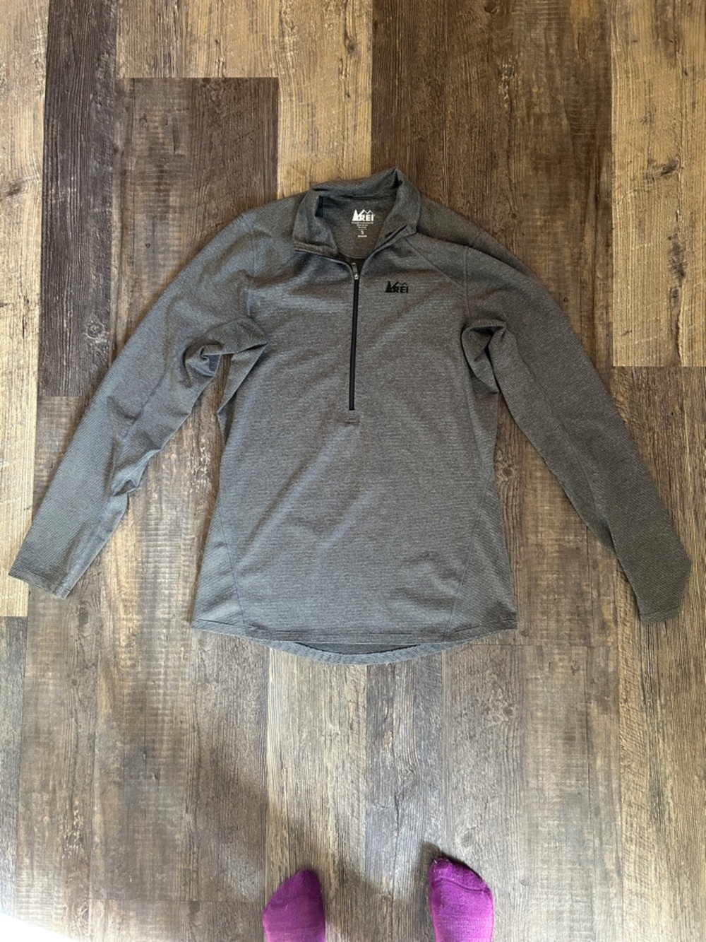 REI athletic top, quarter zip